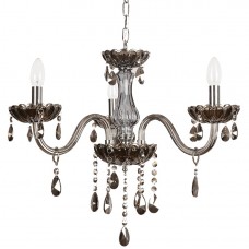 Φωτιστικό Κρεμαστό 3xE14 Γυάλινο Φιμέ με Κρύσταλλα 5314-3-F